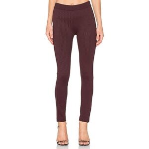 Theory Adbelle K Claymont Black And Burgundy Pants Leggings